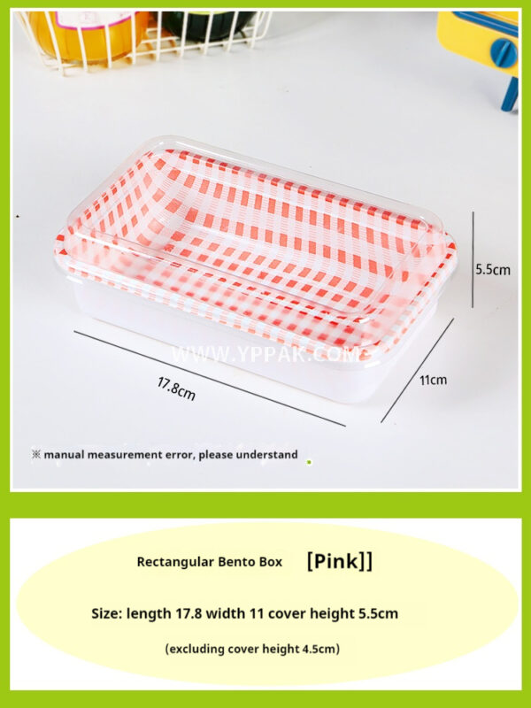 Snack and Sushi Food Box – Disposable Bento-Style Tray for Cakes, Meals, and Picnic Use